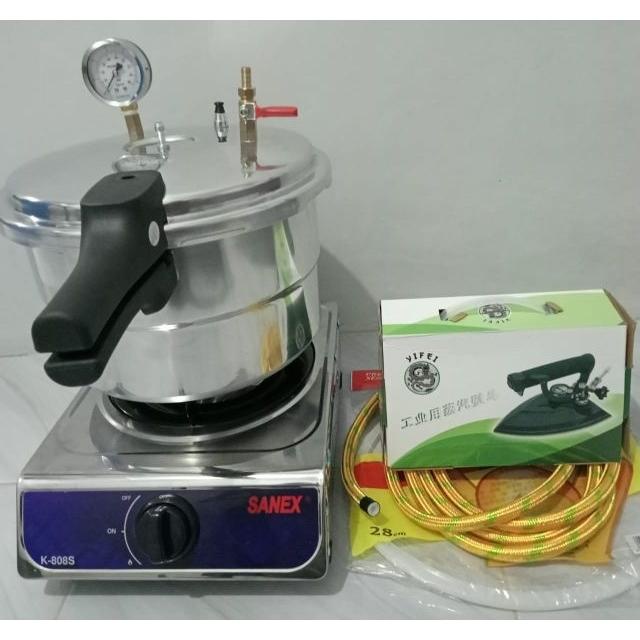 ( Cod) Setrika Uap Boiler Laundry 12 Liter Plus Kompor