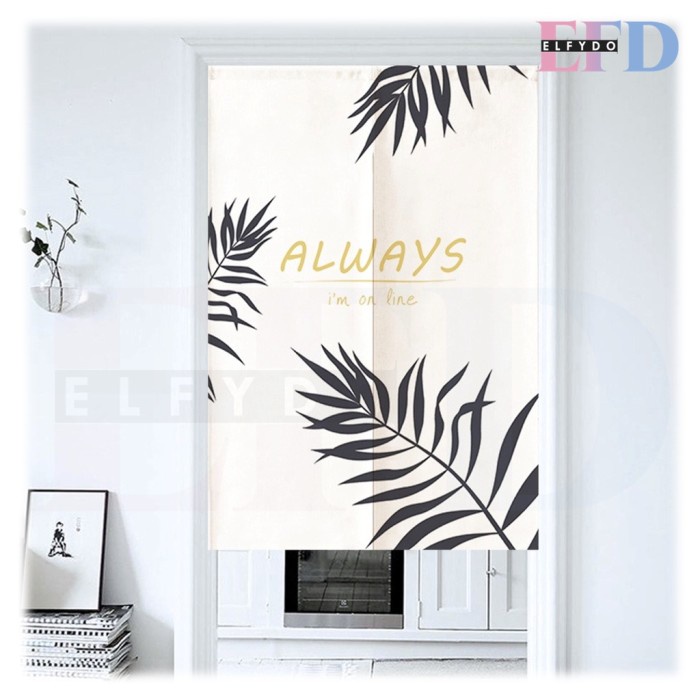 ELFYDO Tirai Kain Noren Tirai Jepang Gorden Jepang Tirai Pintu