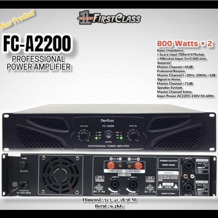 POWER FIRSTCLASS FC A 2200 ORIGINAL AMPLIFIER FC A2200