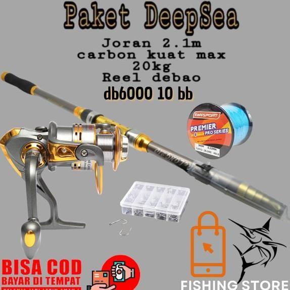 JORAN REEL SENAR KAIL ALAT PANCING LAUT 1 SET SIAP MANCING JORAN