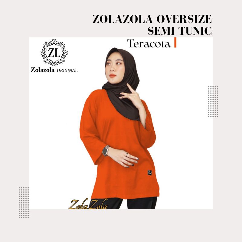 Kaos Wanita Oversize Semi Tunik TERBARU ZolaZola Original SIZE M,L,XL,XXL,XXXL Bisa Buat Seragaman