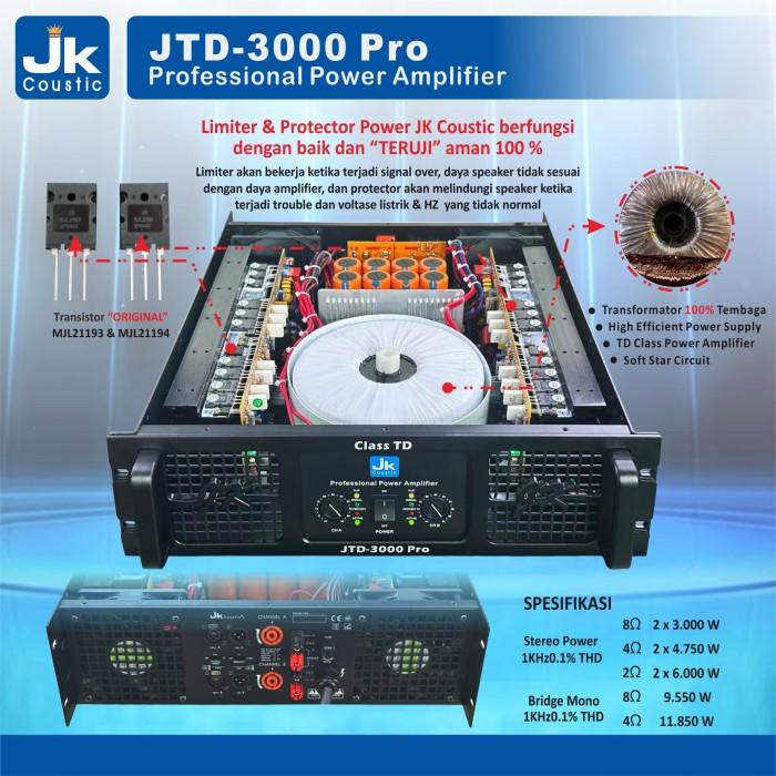 POWER AMPLIFIER TD CLASS JK COUSTIC JTD 3000 PRO