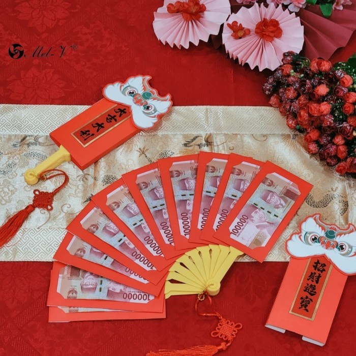 

New! TermuraH yuk!! ANGPAU KIPAS 10 SLOT ANGPAO IMLEK BENTUK KIPAS LIPAT Limited