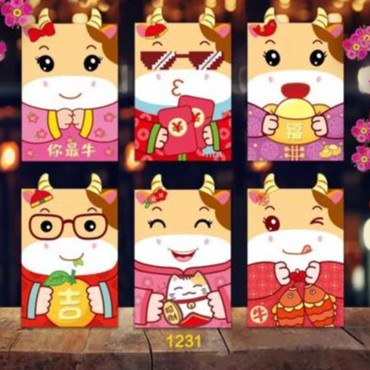 

New! SALE Angpao Imlek Karakter Kerbau Sapi Merah Lucu 2021 Murah kyj Limited