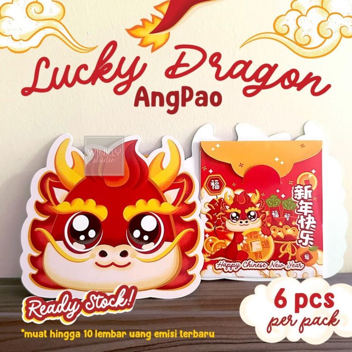 

New! 6pcs Angpao Naga Imlek 2024 READY Angpao CNY Year of DRAGON Limited