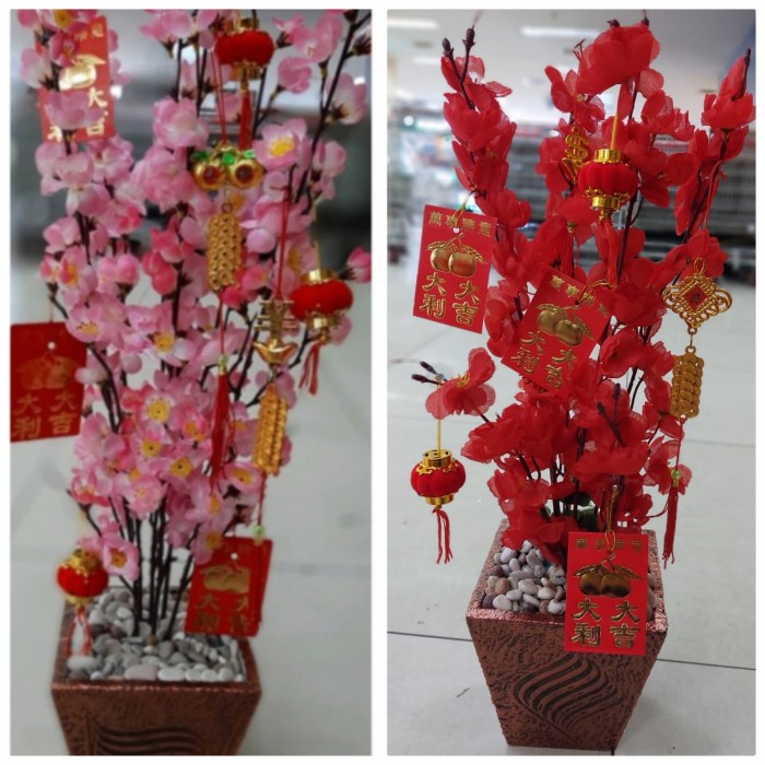 

New! Pohon imlek meihua angpao sakura 55 cm per buah - Pink Limited