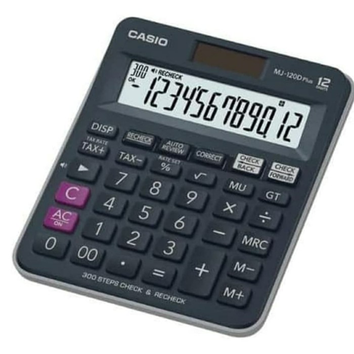 

CASIO MJ-120 D CHECK & CORRECT KALKULATOR / CALCULATOR DESKTOP MJ 120D ORIGINAL TERBARU