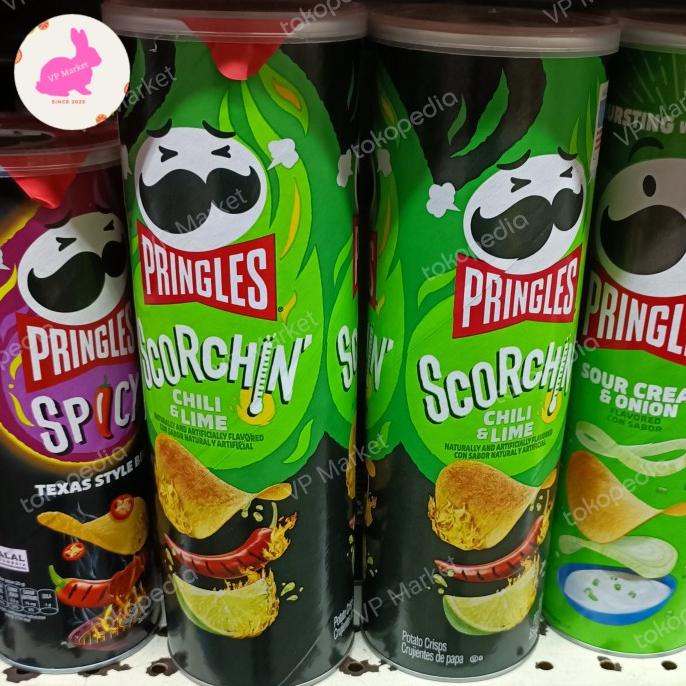 

TERBARU PRINGLES HOT CHILLI LIME IMPORT 158G/KERIPIK KENTANG/POTATO CHIPS !!!!!