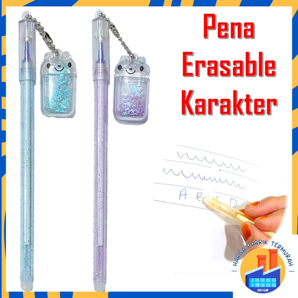 

HPT Pulpen Gantungan Beruang Inpods Glitter Lucu Imut Pena Gel Karakter Bear Pen Dapat Dihapus Pulpen Gel Karakter 0.5mm Perlengkapan Sekolah Erasable Gel Pen