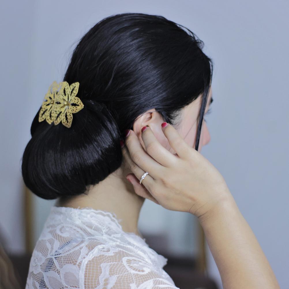 Ready Nadisse Sanggul Sirkam Modern Variasi Bunga Keraton Premium I Hair Bun Original