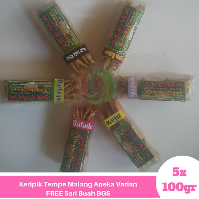 

BIG SALE BUNDLE 5 KERIPIK TEMPE MALANG ANEKA RASA FREE SARI BUAH !!!!!
