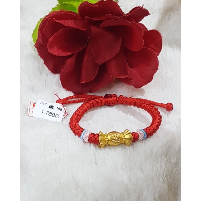 Gelang emas 24k permen xuang xi