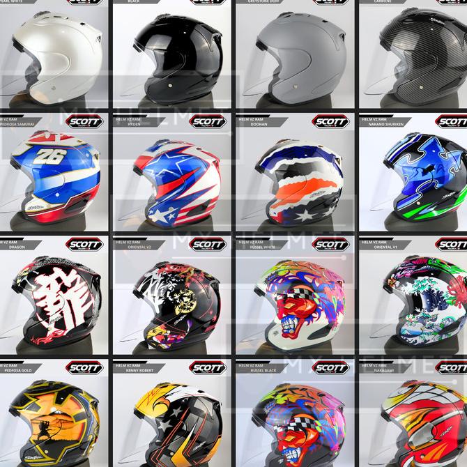 HELM SCOTT HALF FACE VZRAM RAM 4 TSR HELM HALF FACE