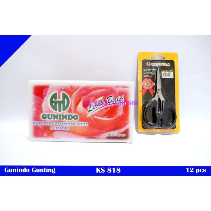 

Gunindo Gunting Isi 12 Pcs Gunting Stainles / Kertas / Kain