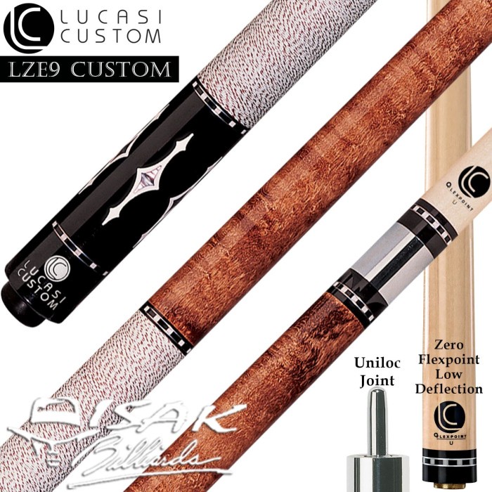 Stick Billiard - Lucasi Lze9 Custom Cue - Uniloc - Low Deflection Shaft Billiard Stick