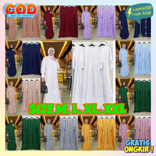 Gamis Terbaru Murah Dress Muslimah Ibuibu Bj Gamus Syari Fashion Muslim Terbaru Longdres Maxi Peremp