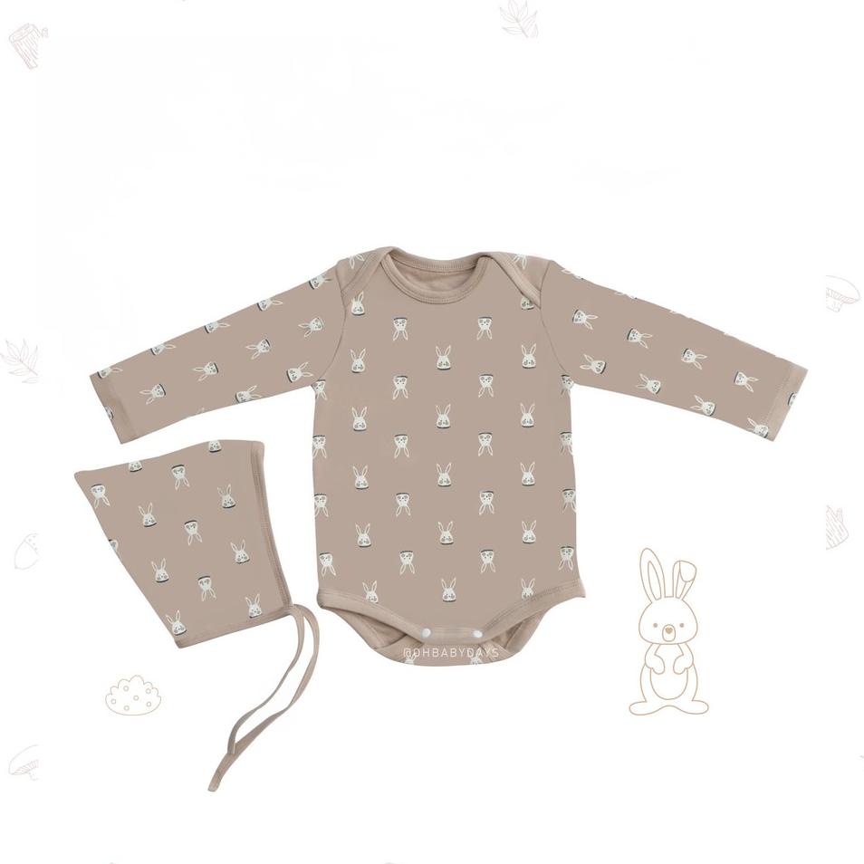 Ohbabydays | Jumper Bayi | Rabbit Bonnet Romper