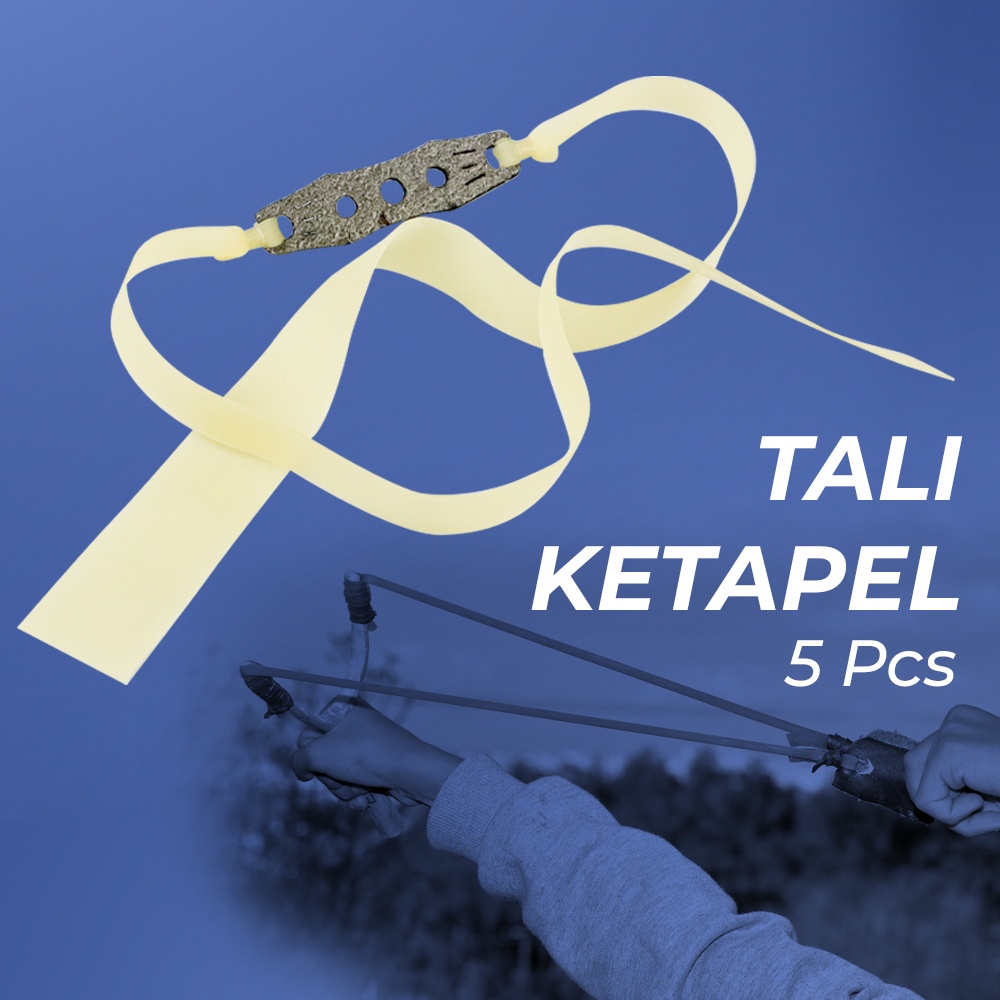 Tali Ketapel Slingshot Rubber Flat Elastic Band Catapult 5PCS / Tali karet Ketapel Slingshot Rubber 
