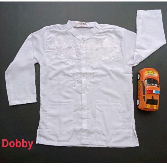 BISA COD - ATASAN BAJU KOKO ANAK LAKI- LAKI PUTIH