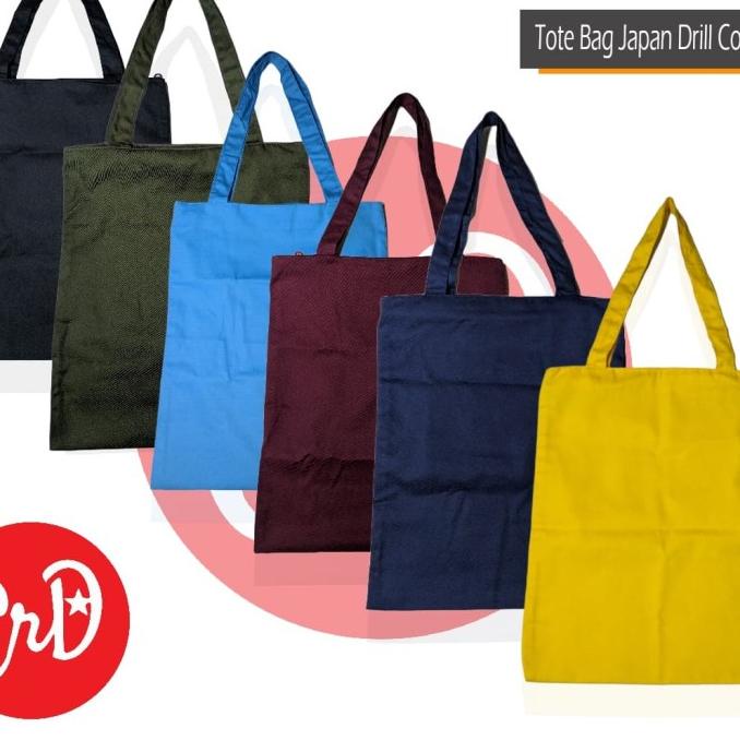 Tote Bag / Totebag / Tas Tote Polos drill + RESLETING