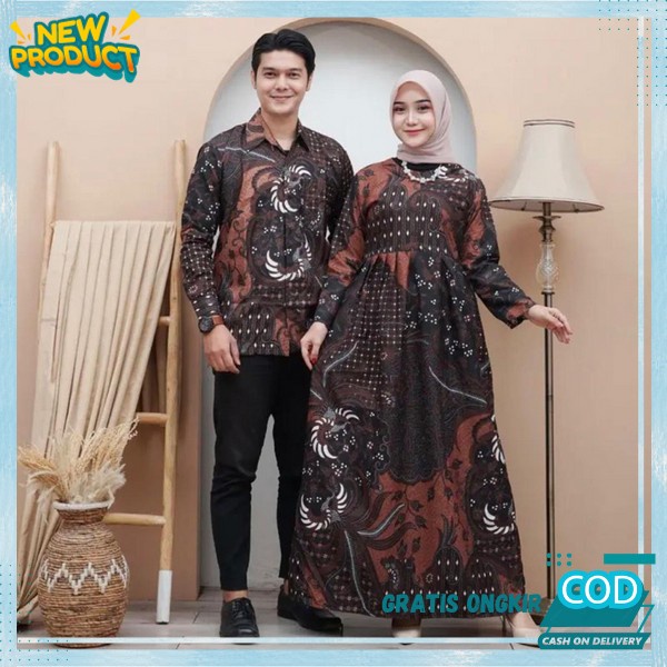 Baju Gamis Couple Pasangan Kekinian Gam8S Gamus Kepel 1Set Games Wanita Muslim Terbaru Mewah Gmis Im