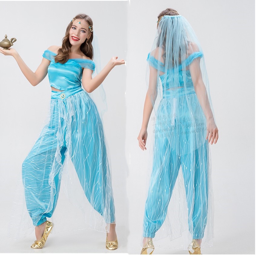 Zhu Mi Lian Halloween costume Arab Princess Clothing Indian Dancer Costume Stage Sexy Belly Dance Cl