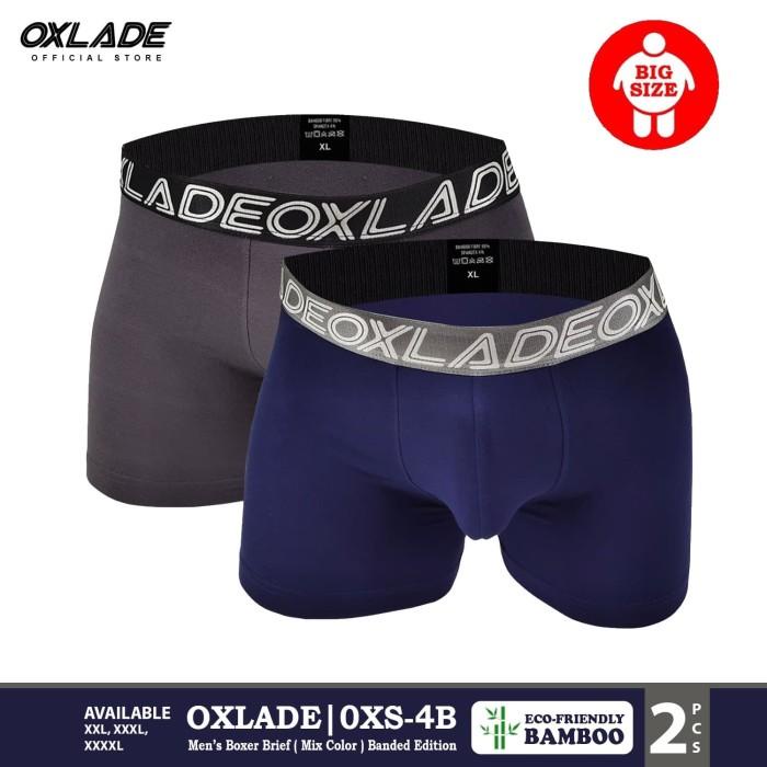 BISA COD - MEN'S UNDERWEAR BIG SIZE BOXER BRIEF ISI 2PCS OXLADE "BIG BANG" OXS-4B