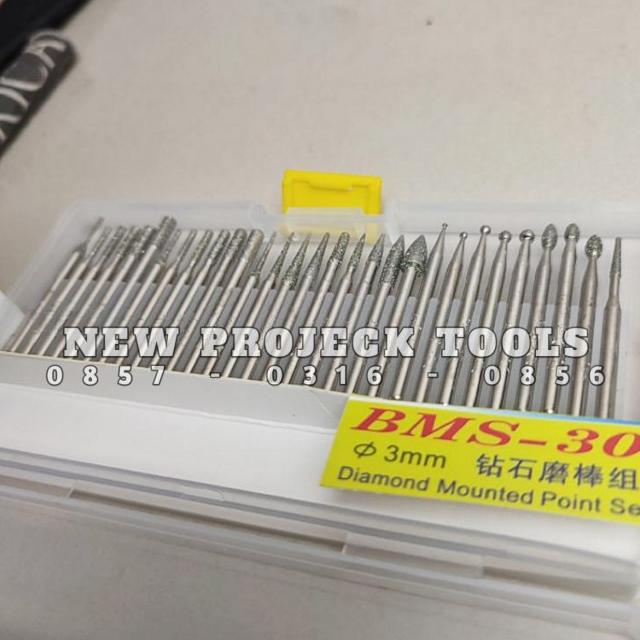 diamond tuner 1 set 3 mm isi 30 pcs mata bor ukir kayu mini BMS 30 Murah