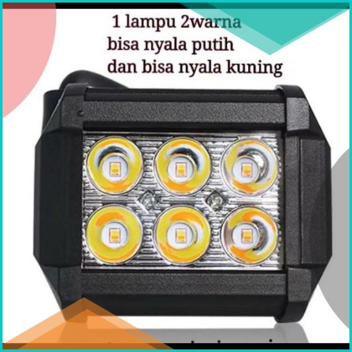 lampu tembak led 6 mata cahaya putih kuning variasi motor 16novz3 perk