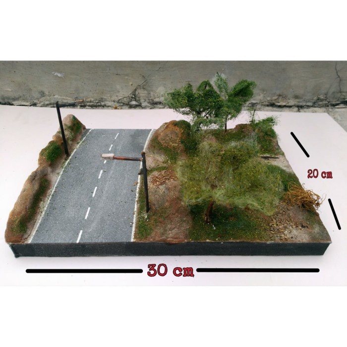 MINIATUR / DIORAMA / MAKET / REPLIKA JALANAN DAN HUTAN SKALA 1:64