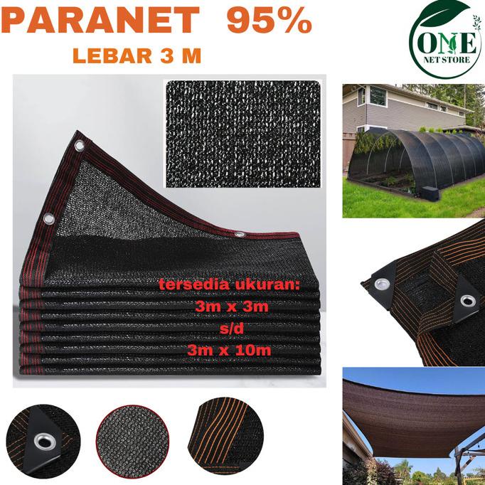 SUNSHADE NET | PARANET 95 % | UKURAN 3M ( GRADE A )