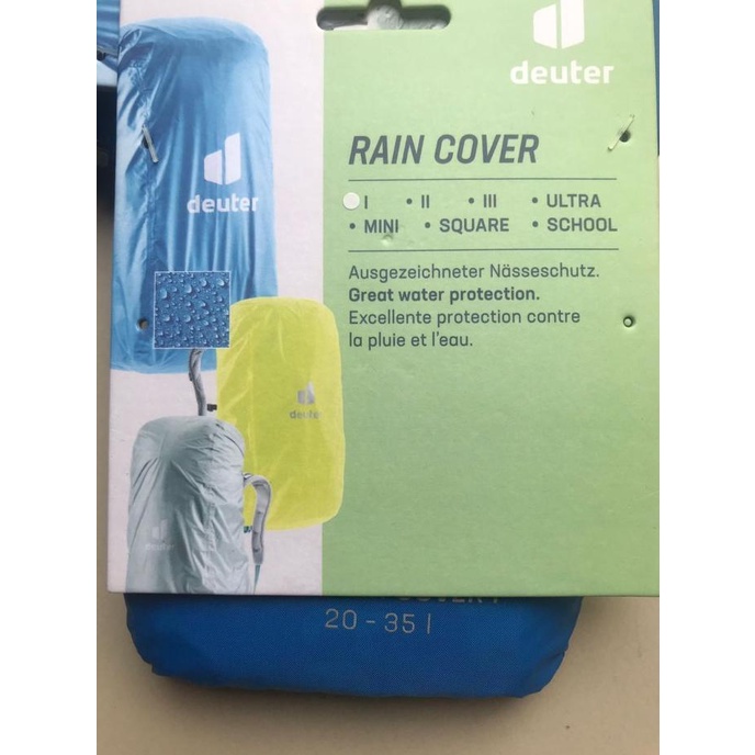 Deuter Rain Cover Mini - Square - I - II - III Raincover Tas Deuter