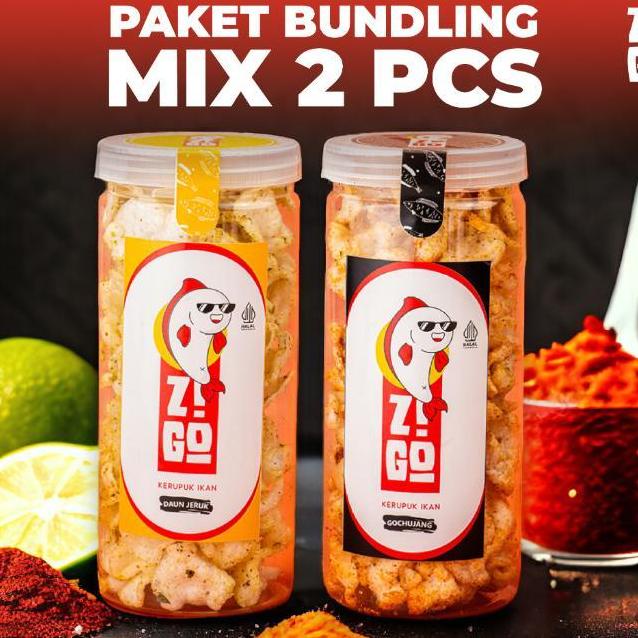 

[Paket Bundling X Rasa 2Pcs] Kerupuk Pedas Zigo Cabe Merah Daun Jeruk Bbq Gochujang Renyah Kemasan Toples Besar Kerupuk Seblak Kering Celan Enak