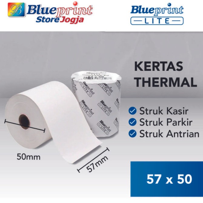 

Buruan serbu] Kertas Thermal Kasir Struk PPOB BLUEPRINT Lite 57x50 mm - 1 Roll