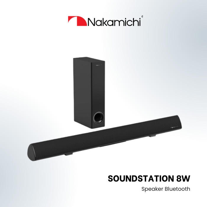 Ready Nakamichi Soundstation 8W 2.1ch Speaker Bluetooth Amplifier Soundbar
