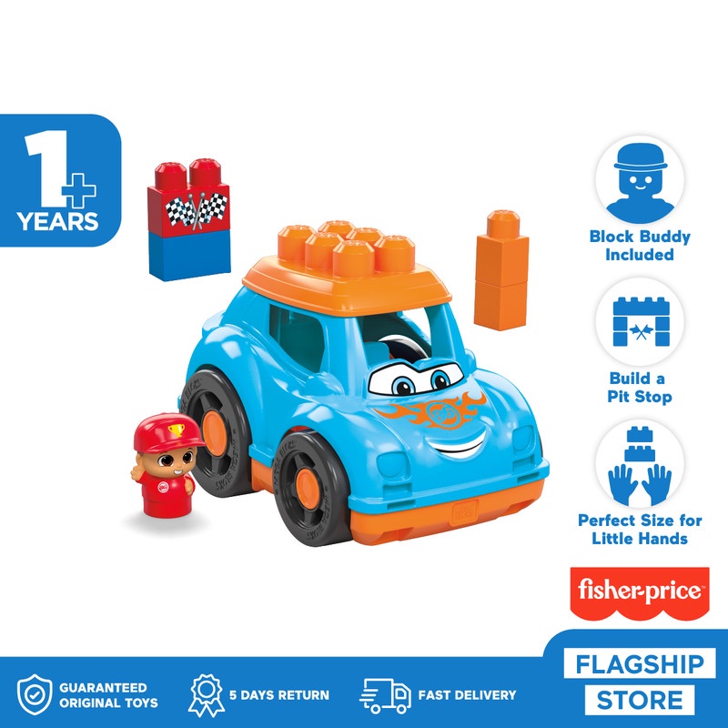 Mega Bloks Ricky Race Car - Mainan Balok Anak