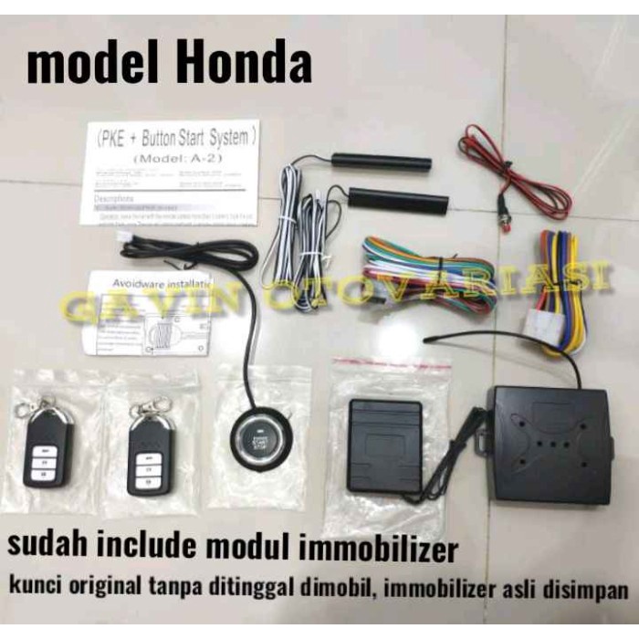 Car Alarm Keyless Push Button Engine Start Stop - Model Honda