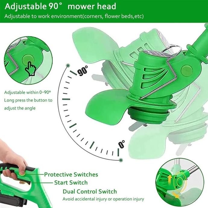 IRONHOOF Mesin potong rumput 36V48V Mesin Pemotong Rumput mesin rumput