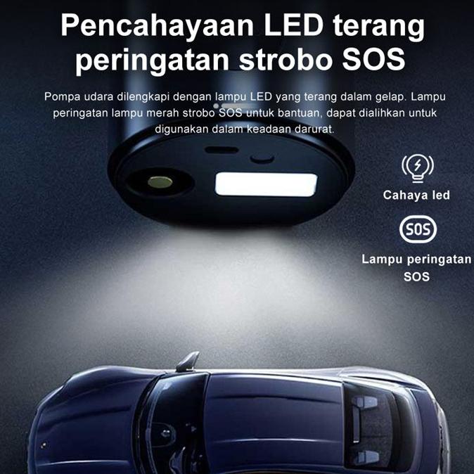 AmazeFan Pompa Udara Portabel Sepeda Listrik Sepeda Motor Ban Mobil