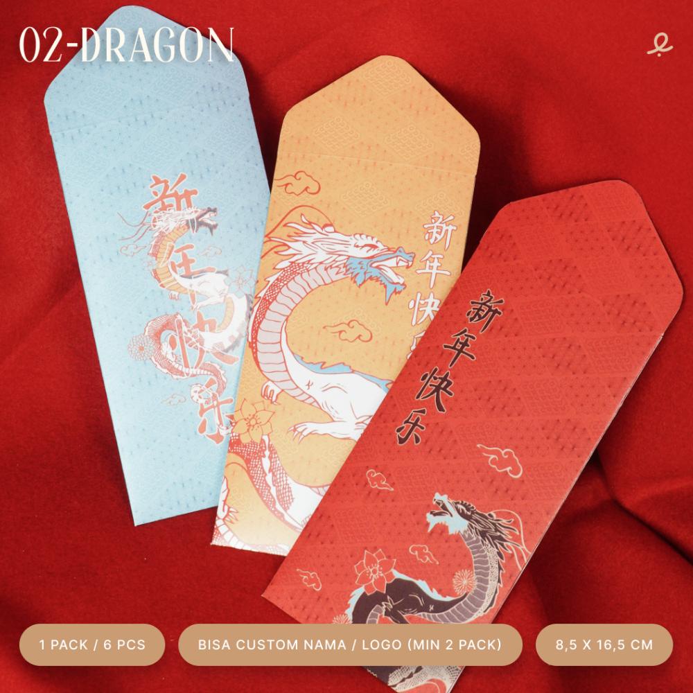 

Diskon Besar Angpao Chinese New Year Dragon 2024 | Amplop Angpao Sincia Naga | Custom Nama / Logo | 1 Pack Isi 6 Cod