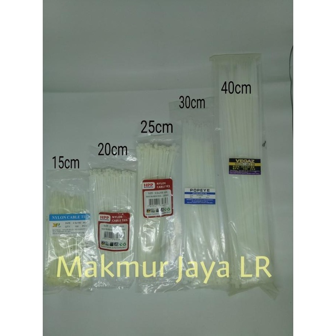 

Open DS] Kabel Ties 10 15 20 25 30 40 cm Nylon Cable Ties Kabel Tis Pengikat