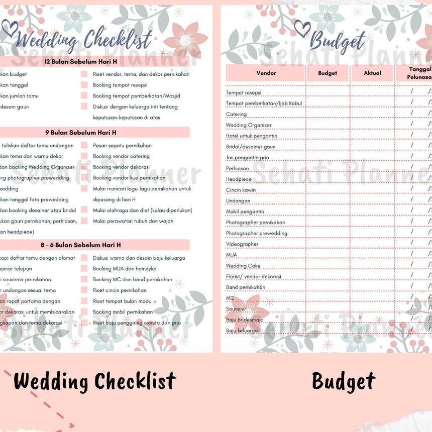 Wedding Planner / Kerta Binder Lose Leaf A5 & B5 / Isi Binder