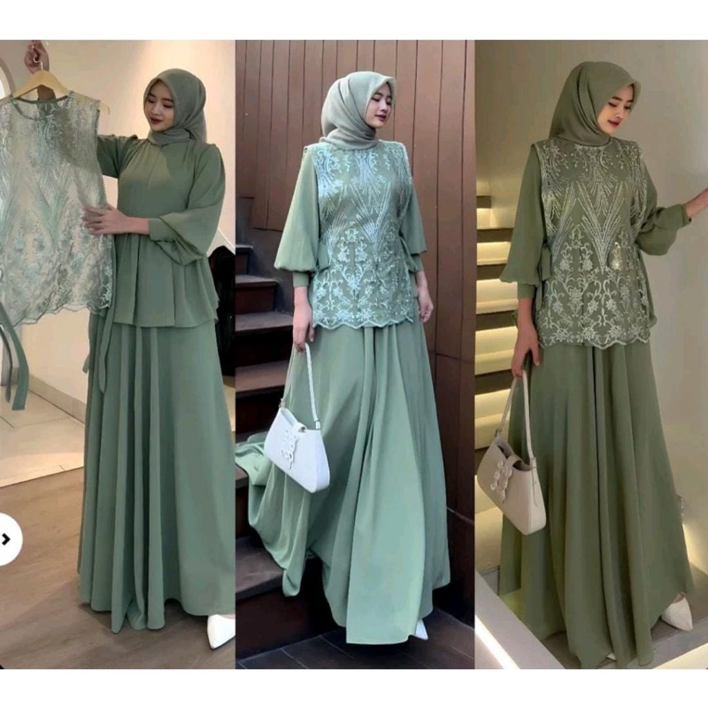 Gamis Wanita Terbaru 2024 Dewasa Games Remaja Dress Lebaran Games Simpel Mididress Cewek Gaun Kondan