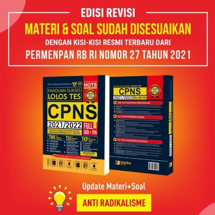 BUKU CPNS 2022 PANDUAN SUKSES LOLOS TES CPNS 2021/2022 HOTS