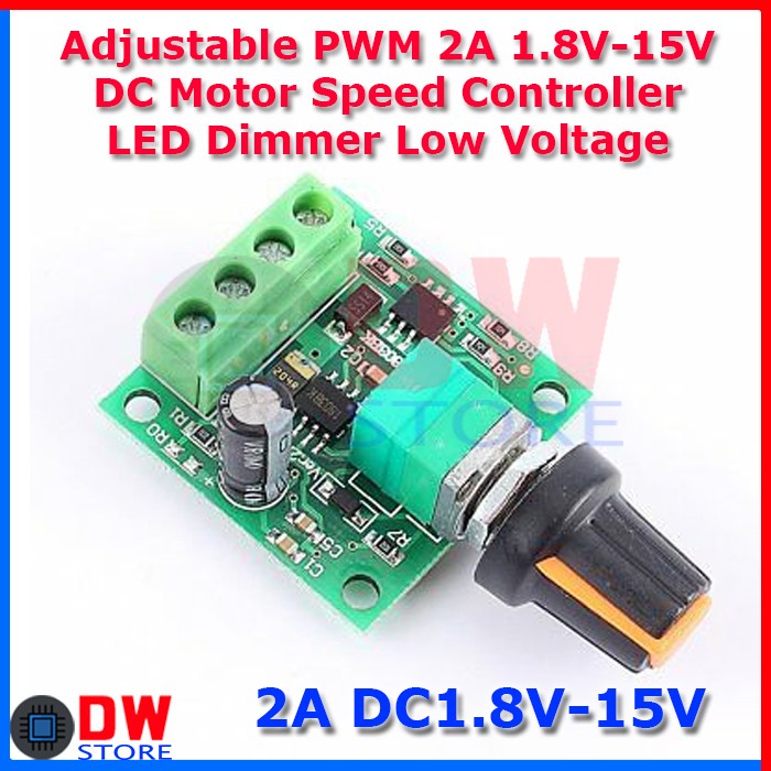 PWM 1803BK 2A LOW VOLT 1.8-15V LED DIMMER DC MOTOR SPEED CONTROLLER