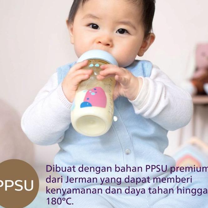 Philips Avent Feeding Bottle Natural Wide Ne Ppsu 125Ml / 4Oz 1M+ 260Ml 9Oz 3M+ | Botol Dot Bayi Ant