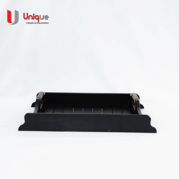 Nampan Baki Kayu Warna Hitam 28x30cm / Nampan Kayu Jati Kotak