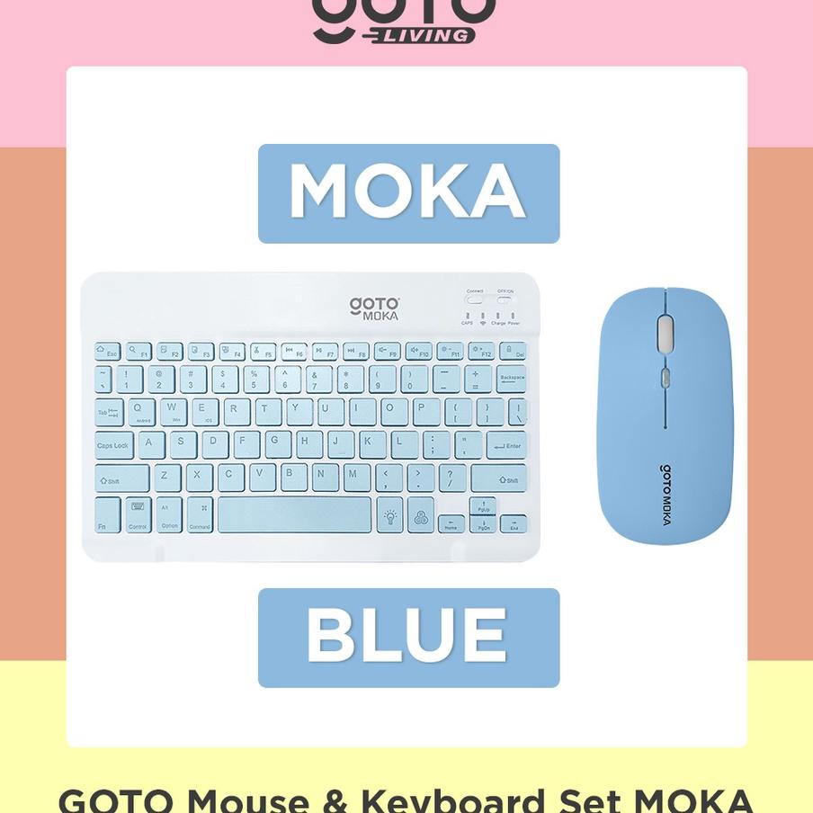 Goto Moka Keyboard Mouse Set Wireless Laptop Komputer Portable