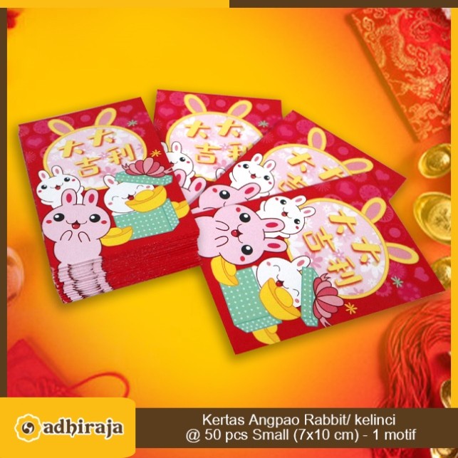 

Angpao Angpau Amplop Imlek 2023 Rabbit / Kelinci Small 50Pcs Model 6 ((_Baca Diskrips_I))
