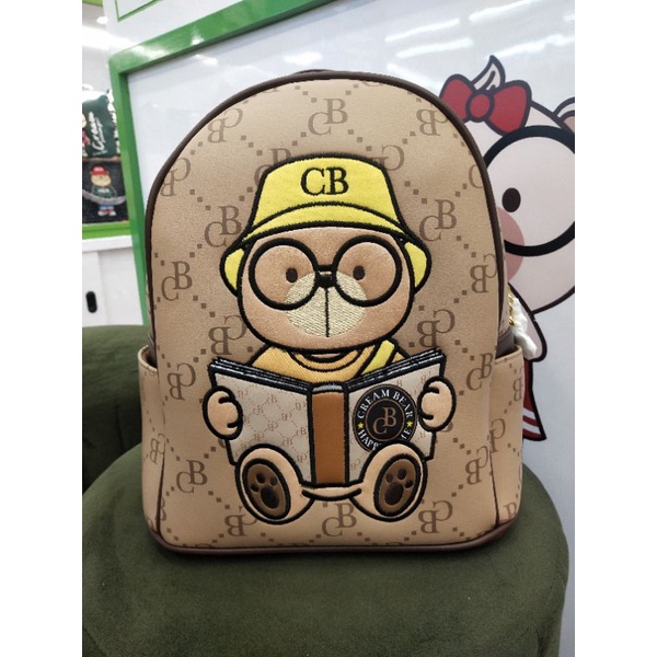 COD Creambear Original Tas Kulit Ransel Bagpack Wanita C12743 Original